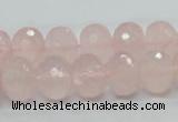 CRQ49 15.5 inches 10*14mm faceted rondelle natural rose quartz beads