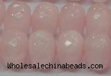 CRQ51 15.5 inches 15*20mm faceted rondelle natural rose quartz beads