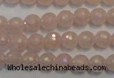 CRQ512 15.5 inches 8mm faceted round AB-color rose quartz beads