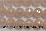 CRQ514 15.5 inches 12mm faceted round AB-color rose quartz beads