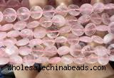 CRQ552 15.5 inches 12mm faceted coin rose quartz beads wholesale