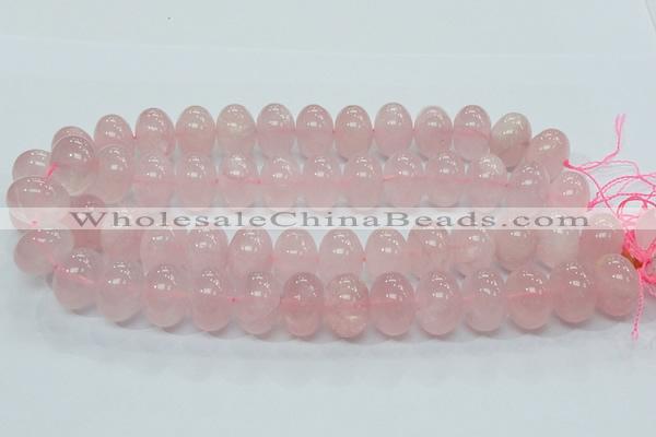 CRQ56 15.5 inches 14*20mm rondelle natural rose quartz beads