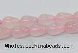 CRQ61 15.5 inches 8*10mm teardrop natural rose quartz beads wholesale