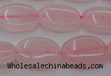 CRQ610 15.5 inches 12*16mm oval rose quartz beads wholesale