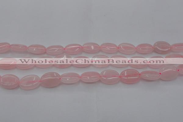 CRQ610 15.5 inches 12*16mm oval rose quartz beads wholesale