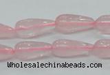 CRQ62 15.5 inches 8*20mm teardrop natural rose quartz beads wholesale