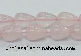 CRQ64 15.5 inches 10*14mm teardrop natural rose quartz beads wholesale