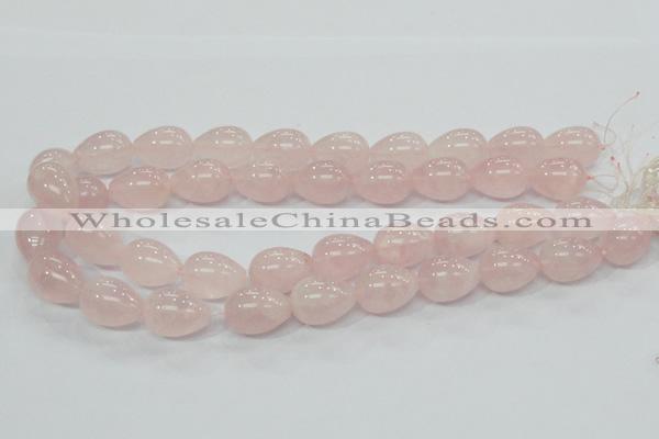 CRQ66 15.5 inches 15*20mm teardrop natural rose quartz beads wholesale