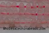 CRQ680 15.5 inches 4*6mm rondelle rose quartz beads wholesale