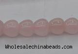 CRQ688 15.5 inches 10*10mm apple-shaped rose quartz beads