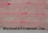 CRQ691 15.5 inches 8*13mm rice rose quartz beads wholesale