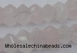 CRQ703 15.5 inches 8*12mm - 10*14mm faceted nuggets rose quartz beads