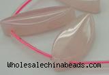 CRQ738 Top drilled 15*35mm marquise rose quartz beads