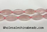 CRQ759 15.5 inches 25*40mm oval rose quartz beads