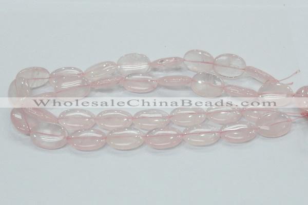 CRQ78 15.5 inches 13*25mm oval natural rose quartz beads wholesale