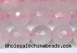 CRQ797 15.5 inches 8mm faceted round rose quartz gemstone beads