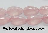 CRQ85 15.5 inches 13*18mm faceted teardrop natural rose quartz beads