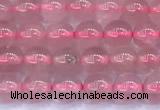 CRQ890 15 inches 4mm round Madagascar rose quartz beads