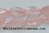 CRQ91 15.5 inches 13*18mm faceted oval natural rose quartz beads