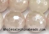 CRQ913 15 inches 12mm faceted round AB-color rose quartz beads