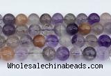 CRU1014 15.5 inches 10mm round mixed rutilated quartz beads