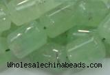 CRU134 15.5 inches 12*17mm column green rutilated quartz beads