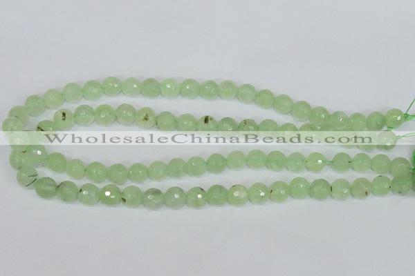 CRU200 15.5 inches 6mm faceted round green rutilated quartz beads