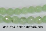 CRU202 15.5 inches 10mm faceted round green rutilated quartz beads