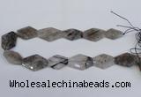 CRU352 18*25mm - 25*35mm freeform black rutilated quartz beads