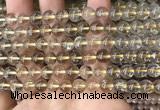 CRU630 15.5 inches 7mm round golden rutilated quartz beads