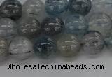 CRU853 15.5 inches 10mm round blue rutilated quartz beads