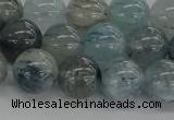 CRU854 15.5 inches 12mm round blue rutilated quartz beads