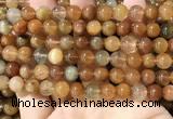 CRU948 15.5 inches 8mm round mixed rutilated quartz beads