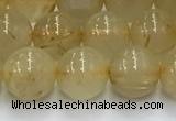 CRU952 15.5 inches 8mm round golden rutilated quartz beads