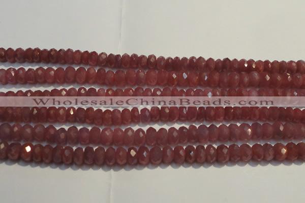 CRZ1019 15.5 inches 5*7mm faceted rondelle A grade ruby beads