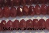 CRZ1026 15.5 inches 4*6mm faceted rondelle AA grade ruby beads