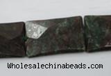 CRZ247 15.5 inches 20*30mm faceted rectangle ruby zoisite gemstone beads