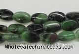 CRZ60 15.5 inches 8*12mm oval ruby zoisite gemstone beads