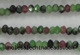 CRZ700 15 inches 2*3mm faceted rondelle ruby zoisite gemstone beads