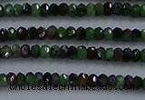 CRZ750 15.5 inches 2*2.5mm faceted rondelle ruby zoisite beads