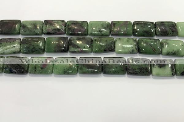 CRZ794 15.5 inches 15*20mm rectangle ruby zoisite gemstone beads