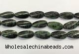 CRZ797 15.5 inches 15*30mm twisted oval ruby zoisite gemstone beads