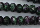 CRZ915 15.5 inches 13*18mm faceted rondelle Chinese ruby zoisite beads