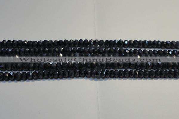 CRZ972 15.5 inches 4*6mm faceted rondelle A- grade sapphire beads