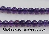 CSA03 15.5 inches 6mm round synthetic amethyst beads wholesale