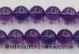 CSA06 15.5 inches 12mm round synthetic amethyst beads wholesale