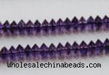 CSA07 15.5 inches 4*8mm rondelle synthetic amethyst beads wholesale