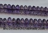 CSA23 15.5 inches 5*10mm faceted rondelle synthetic amethyst beads