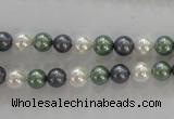 CSB1011 15.5 inches 6mm round mixed color shell pearl beads