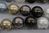 CSB1121 15.5 inches 14mm round mixed color shell pearl beads